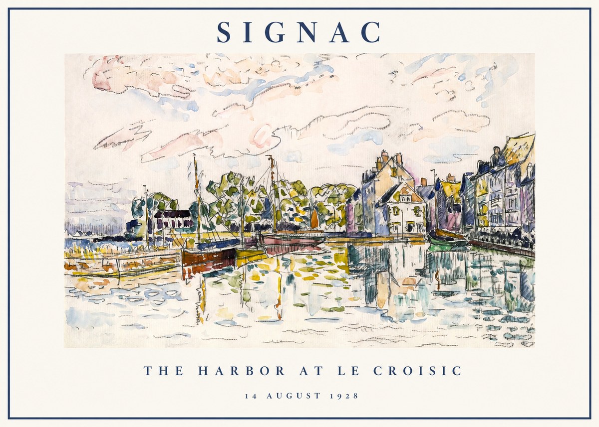 Signac The Harbor at Le Croisic No1 - Poszter