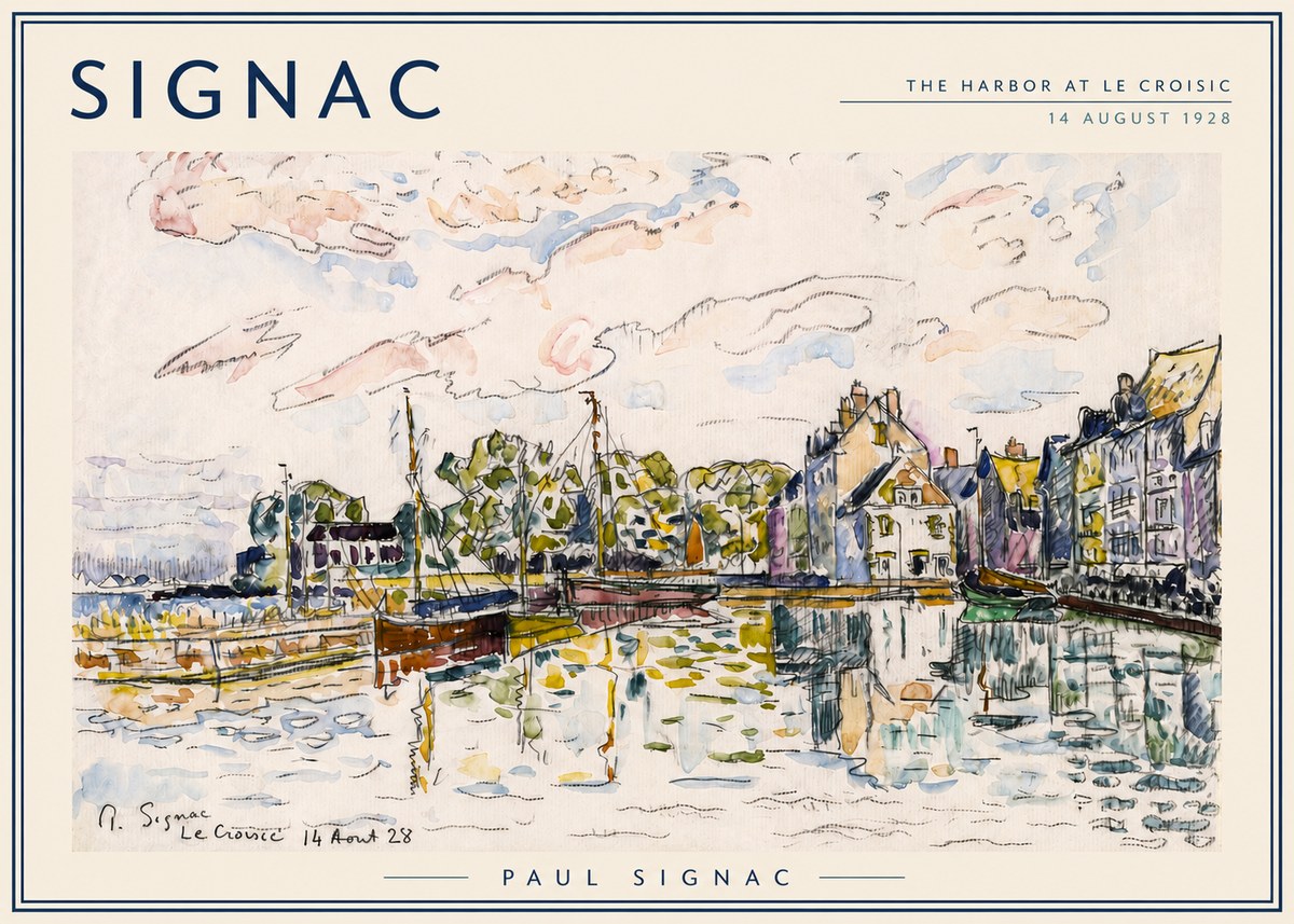 Signac The Harbor at Le Croisic No3 - Poszter