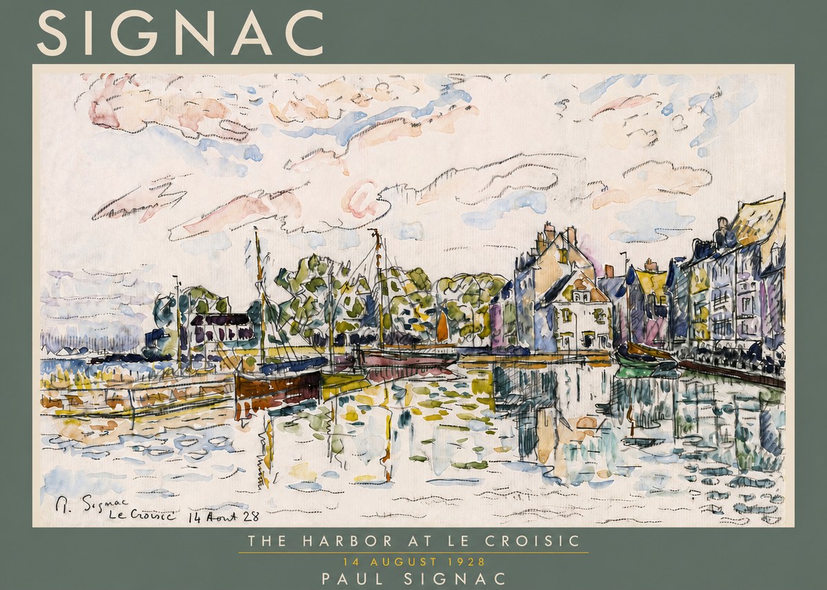 Signac The Harbor at Le Croisic No4 - Poszter
