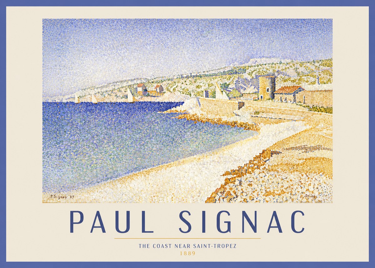 Signac The Coast Near Saint-tropez No4 - Poszter