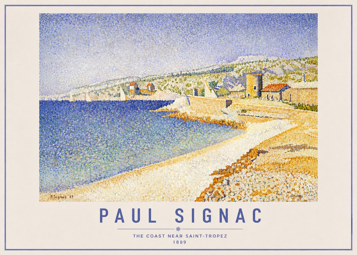 Signac The Coast Near Saint-tropez No6 - Poszter