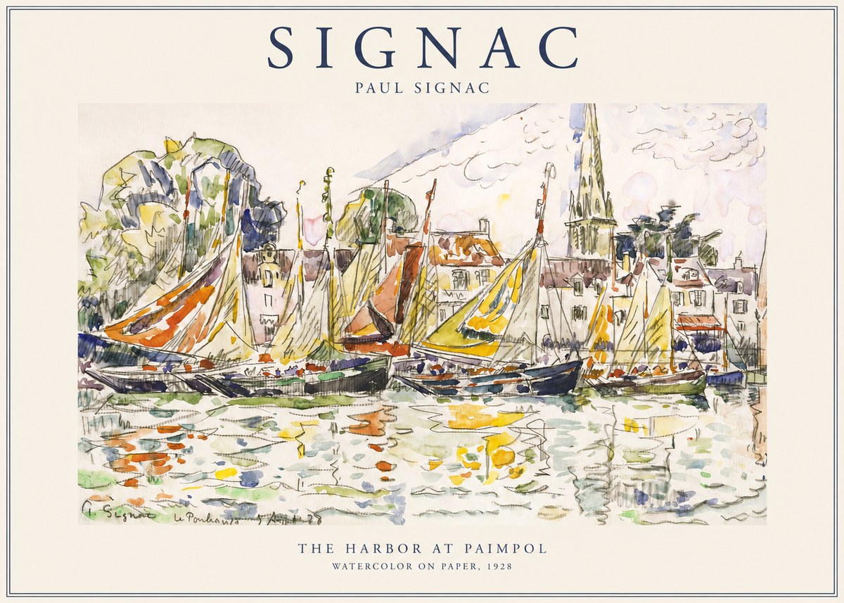 Signac The Harbor at Paimpol No1 - Poszter