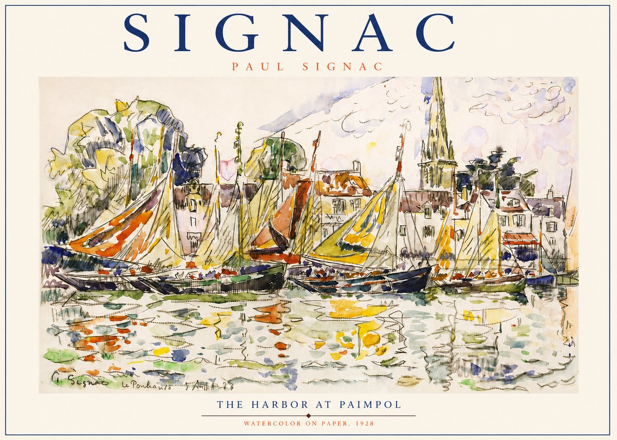 Signac The Harbor at Paimpol No3 - Poszter