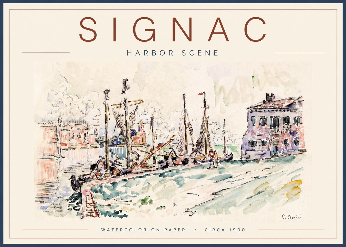 Signac Harbor Scene No3 - Poszter