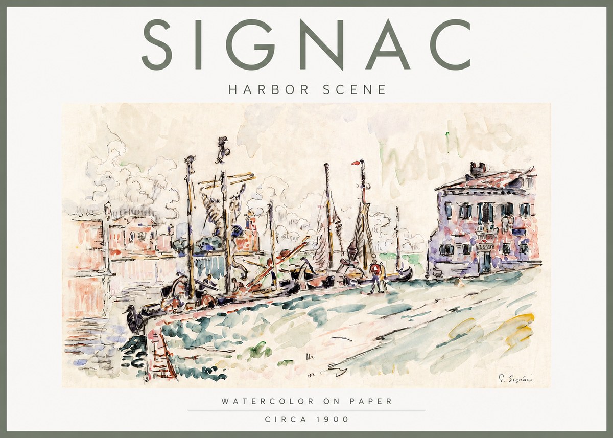 Signac Harbor Scene No4 - Poszter