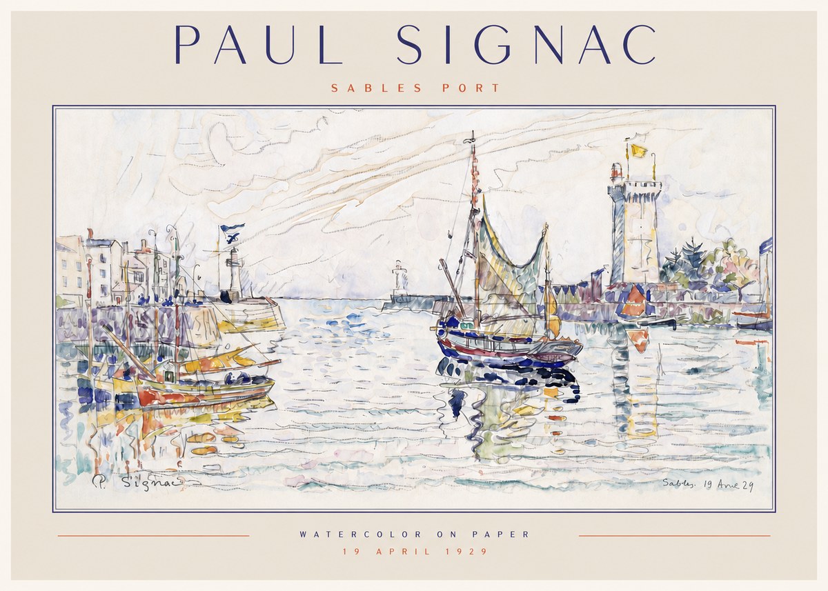 Signac Sables Port No3 - Poszter