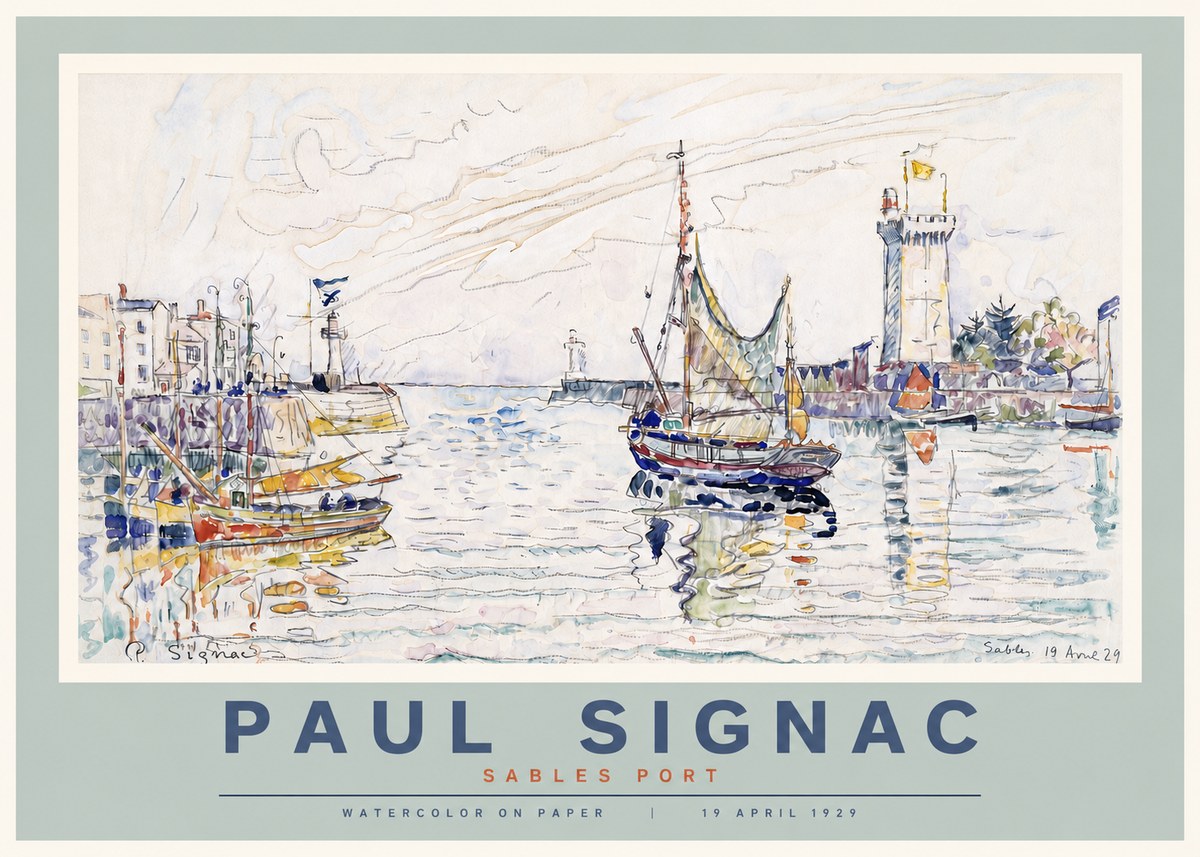 Signac Sables Port No4 - Poszter