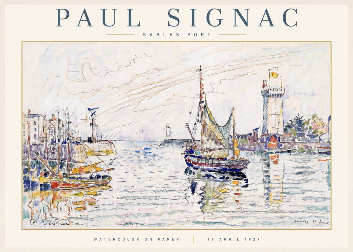 Signac Sables Port No5 - Poszter