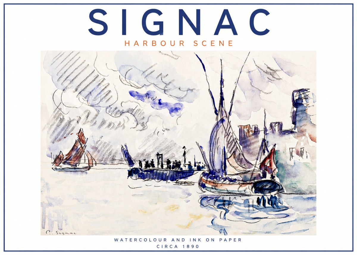 Signac Harbour Scene No4 - Poszter