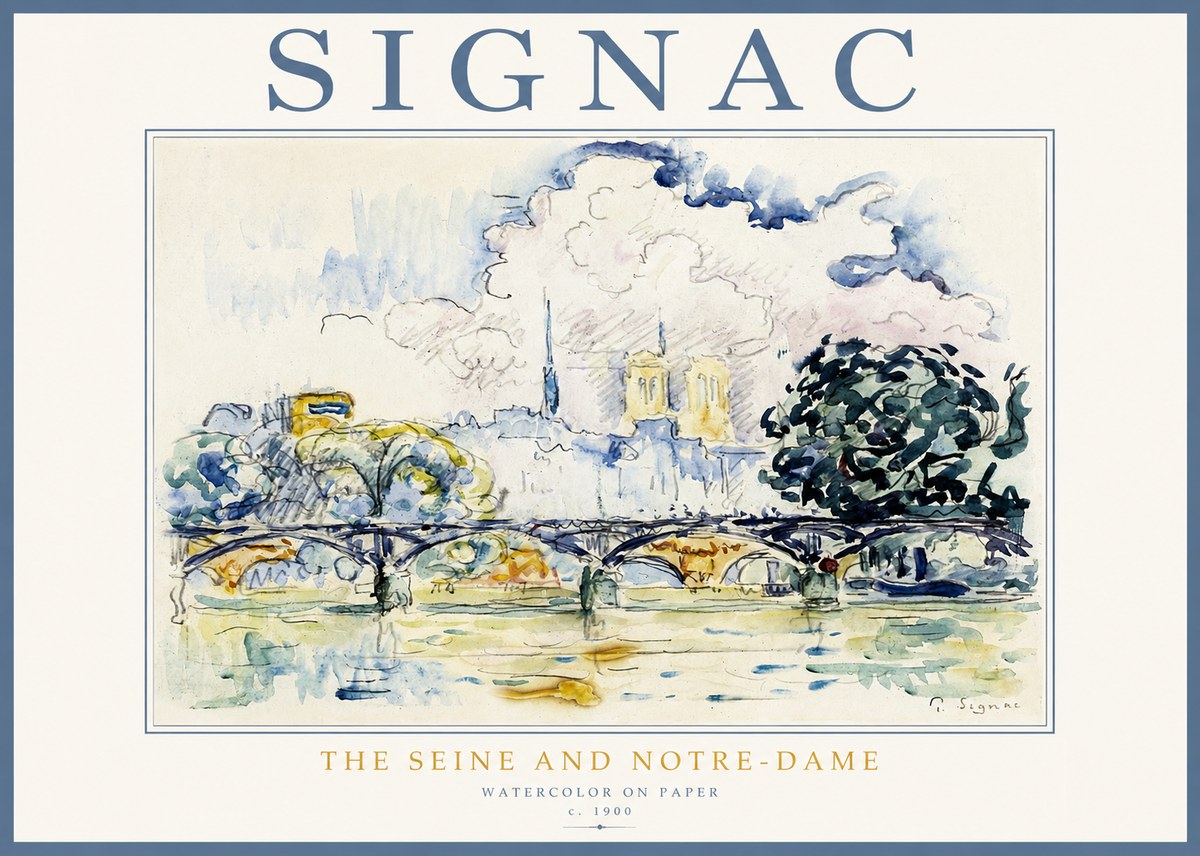 Signac The Seine and Notre-dame No2 - Poszter