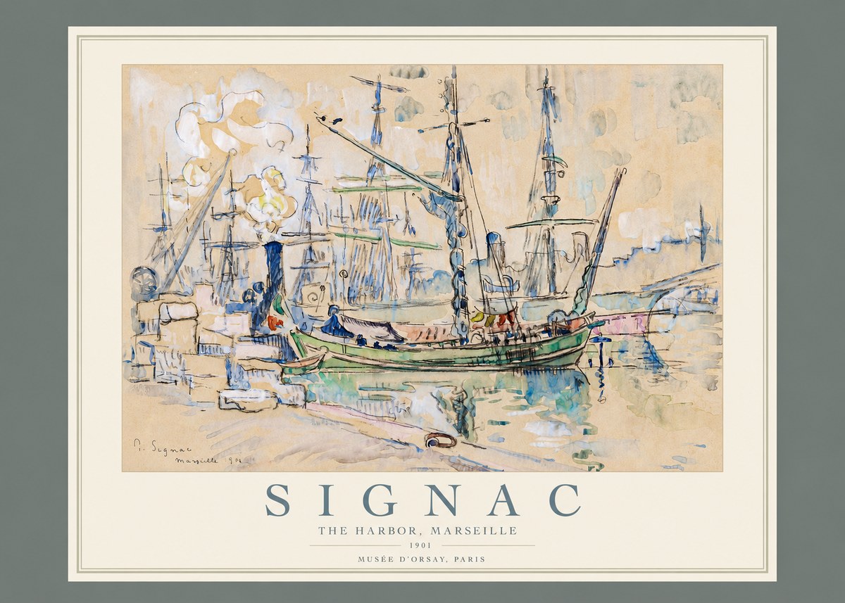 Signac The Harbor, Marseille No2 - Poszter