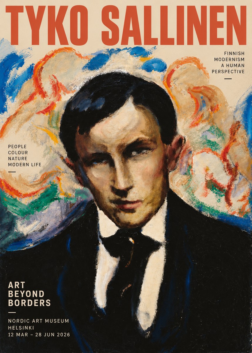 Tyko Sallinen Portrait of a Man II No3 - Poszter