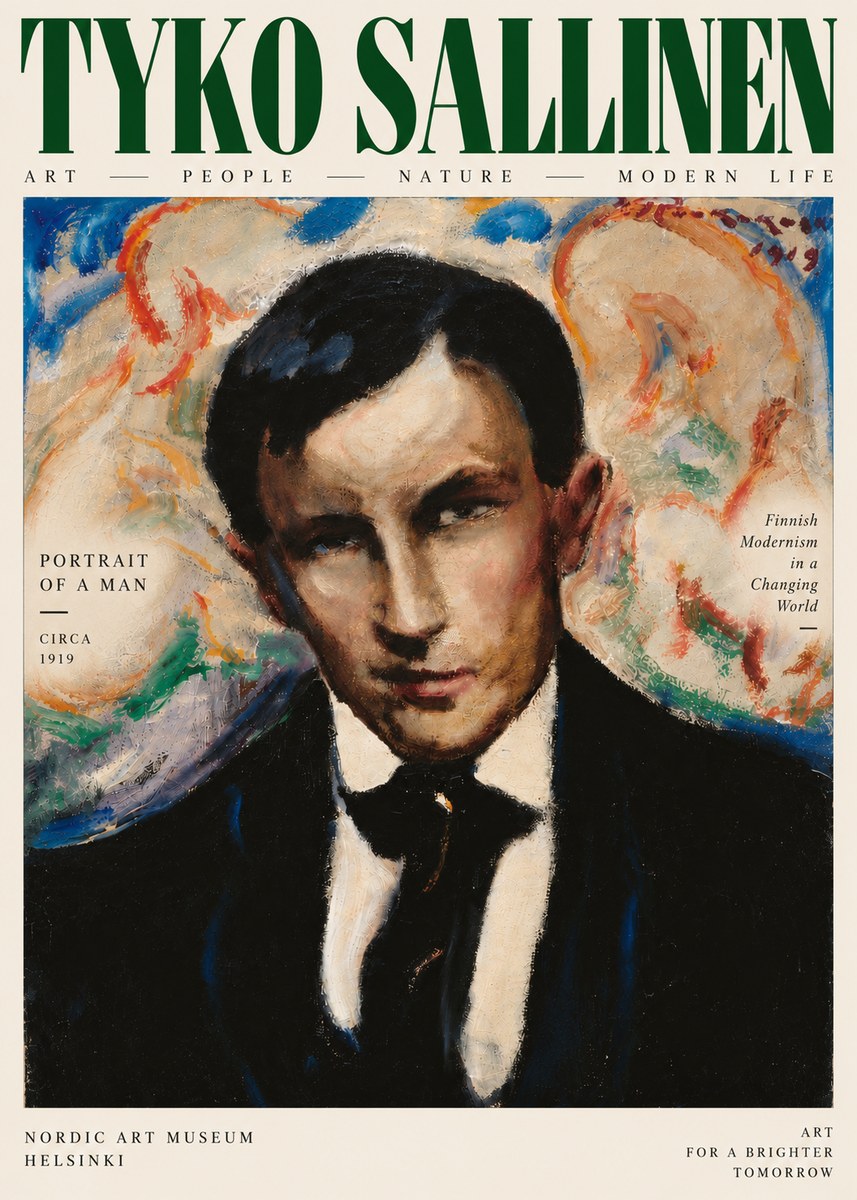 Tyko Sallinen Portrait of a Man II No4 - Poszter