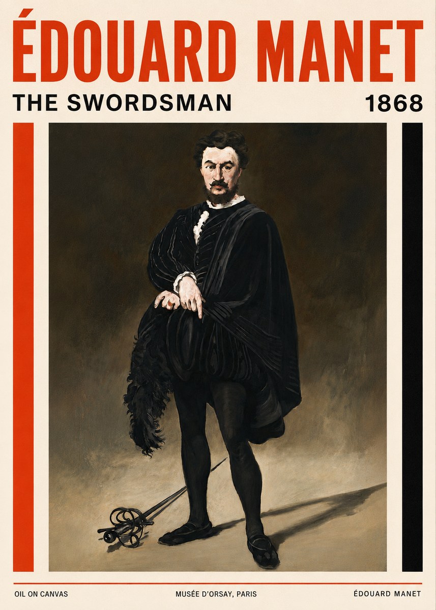 Édouard Manet The Swordsman No4 - Poszter
