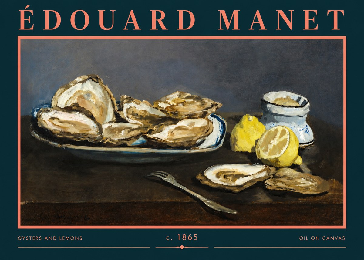 Édouard Manet Oysters and Lemons No2 - Poszter