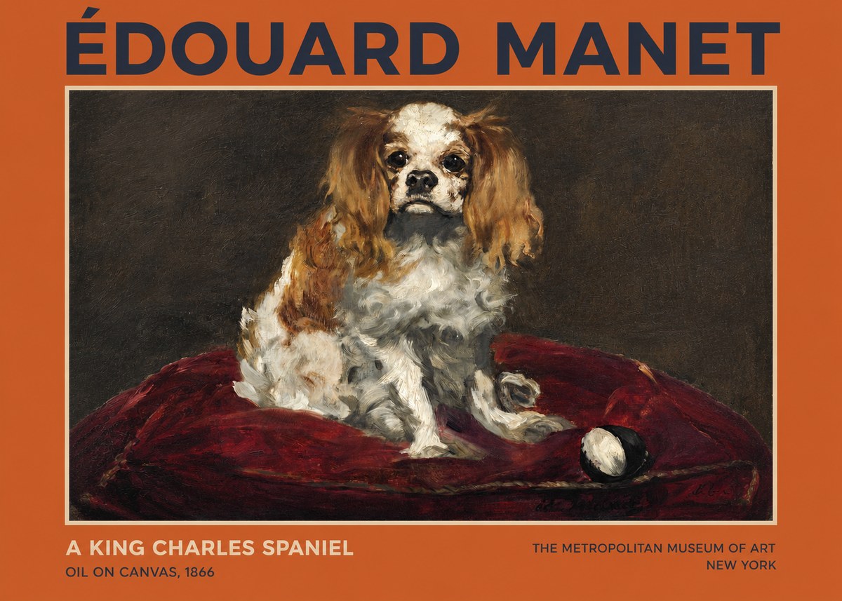 Édouard Manet A King Charles Spaniel No2 - Poszter