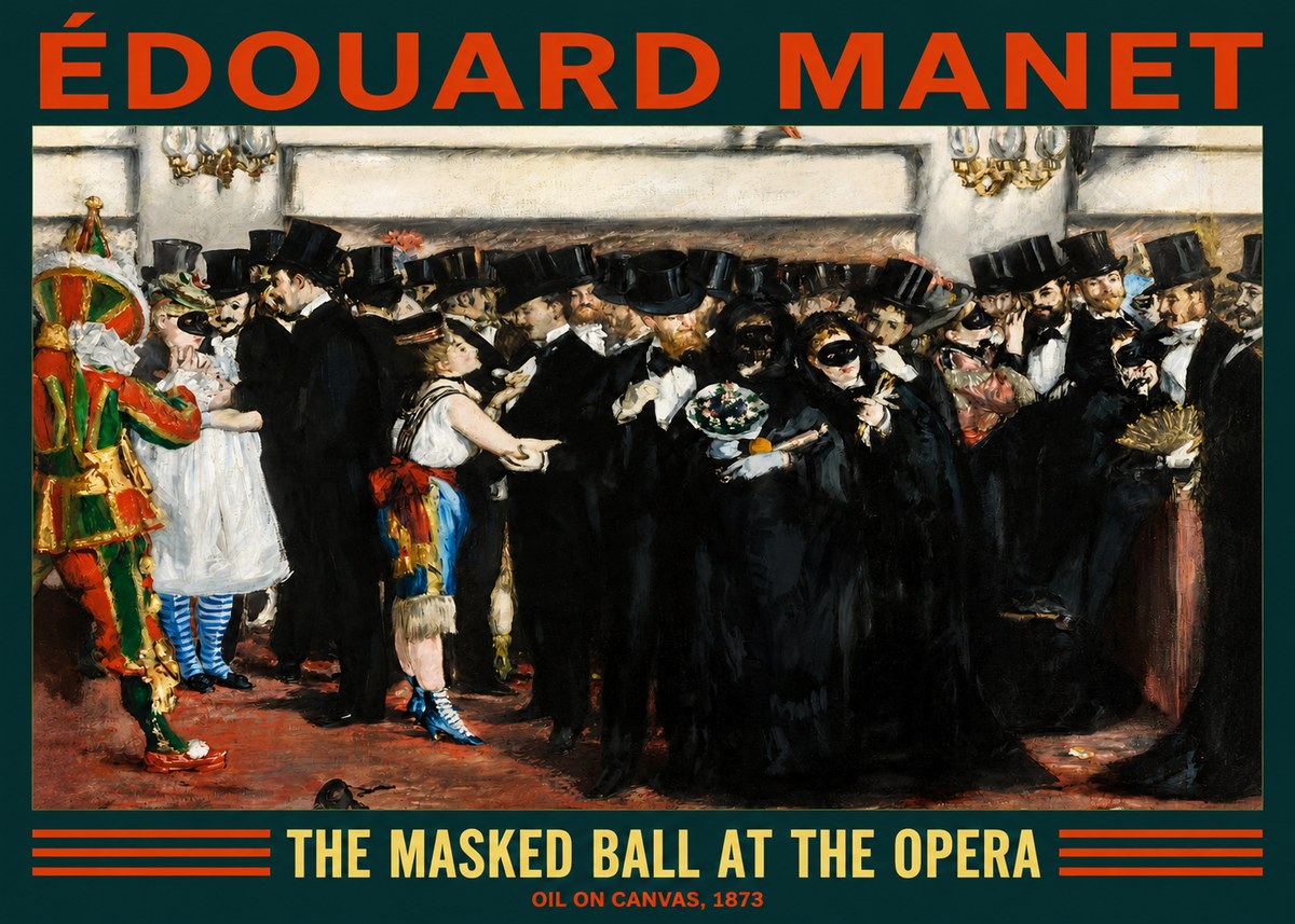 Édouard Manet The Masked Ball at the Opera No2 - Poszter