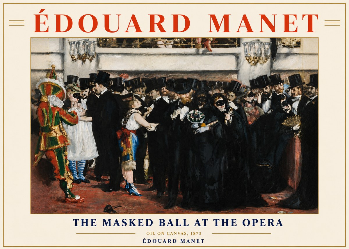 Édouard Manet The Masked Ball at the Opera No4 - Poszter