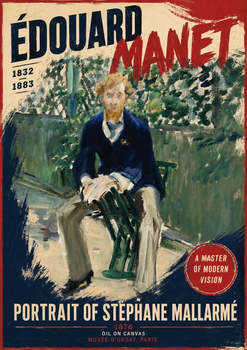 Édouard Manet Portrait of Stéphane Mallarmé II No3 - Poszter