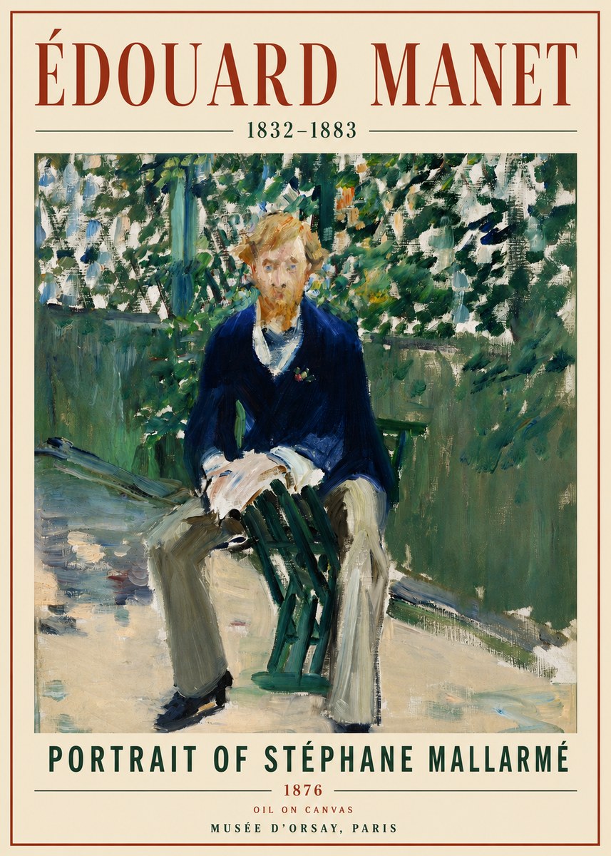 Édouard Manet Portrait of Stéphane Mallarmé II No5 - Poszter