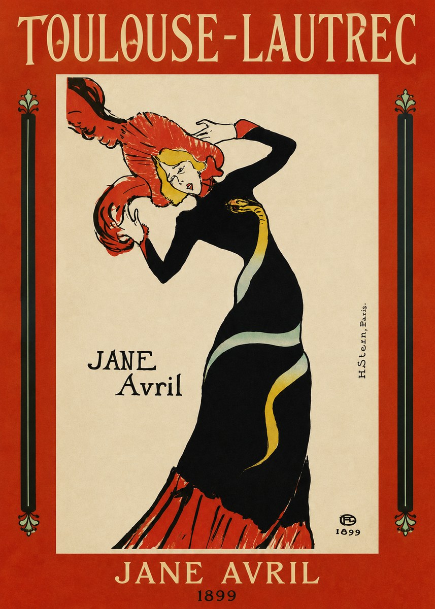 Toulouse-Lautrec Jane Avril I No2 - Poszter