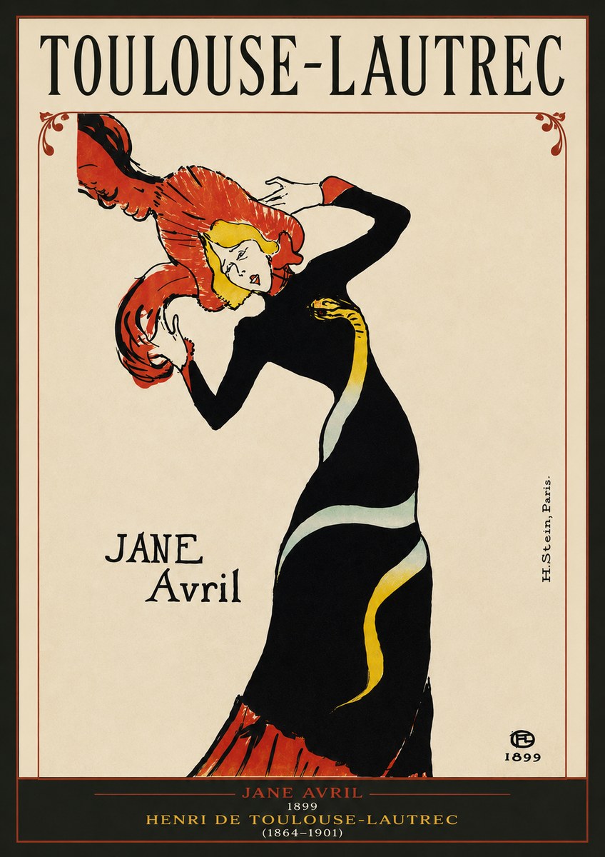 Toulouse-Lautrec Jane Avril I No4 - Poszter