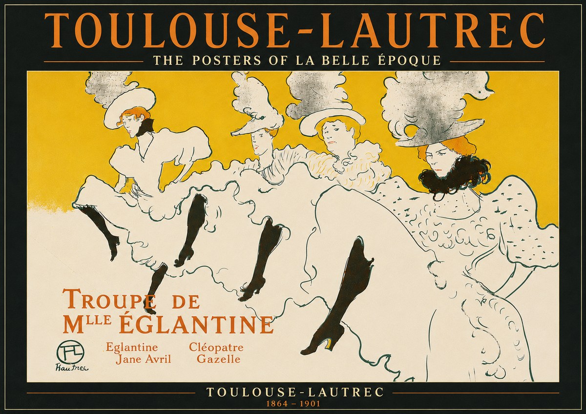 Toulouse-Lautrec Troupe De Mlle Églantine No6 - Poszter
