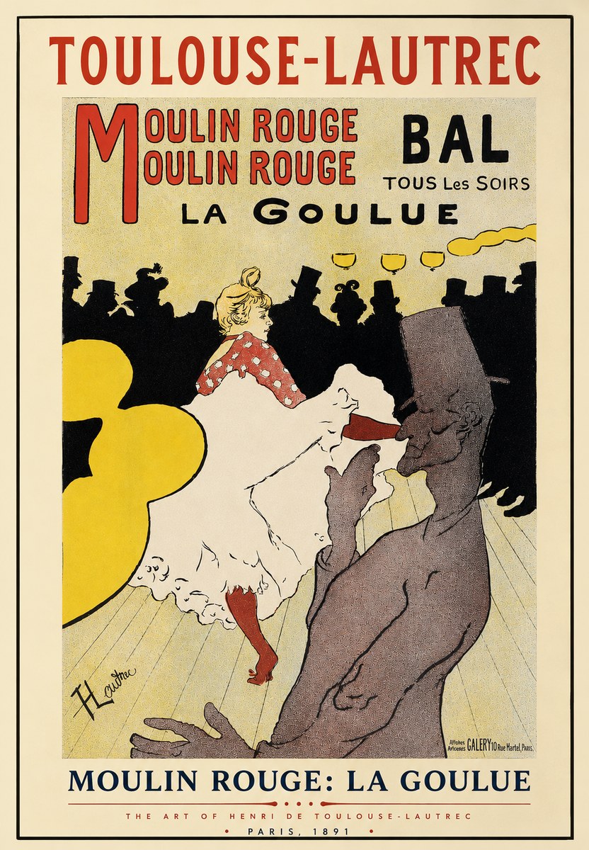 Toulouse-Lautrec Moulin Rouge: La Goulue No3 - Poszter