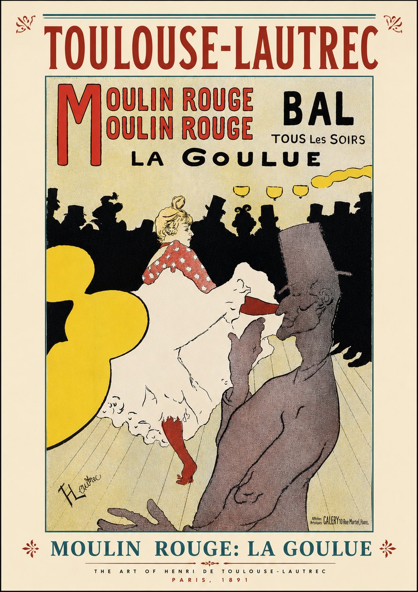 Toulouse-Lautrec Moulin Rouge: La Goulue No6 - Poszter