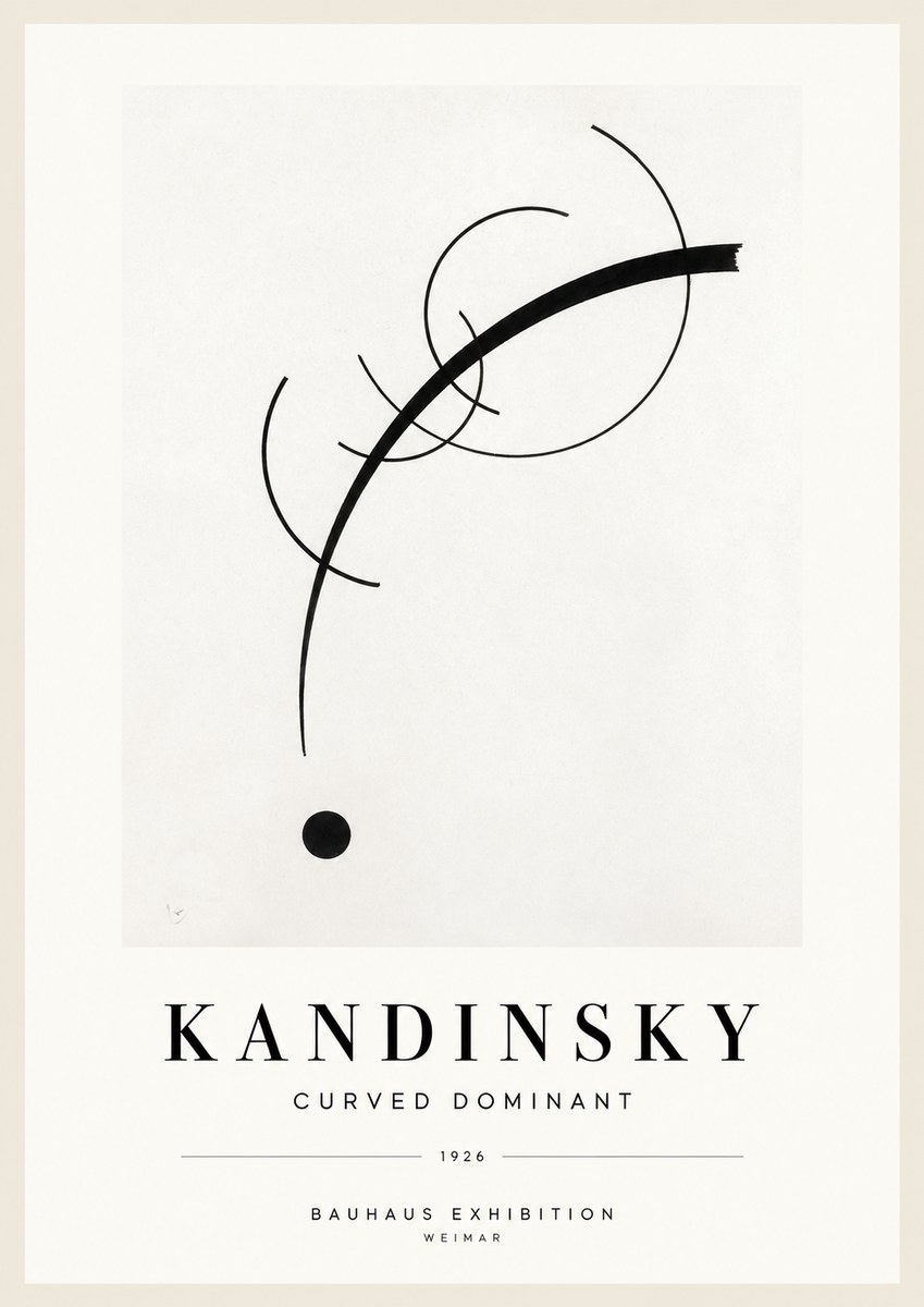Kandinsky Curved Dominant No1 - Poszter