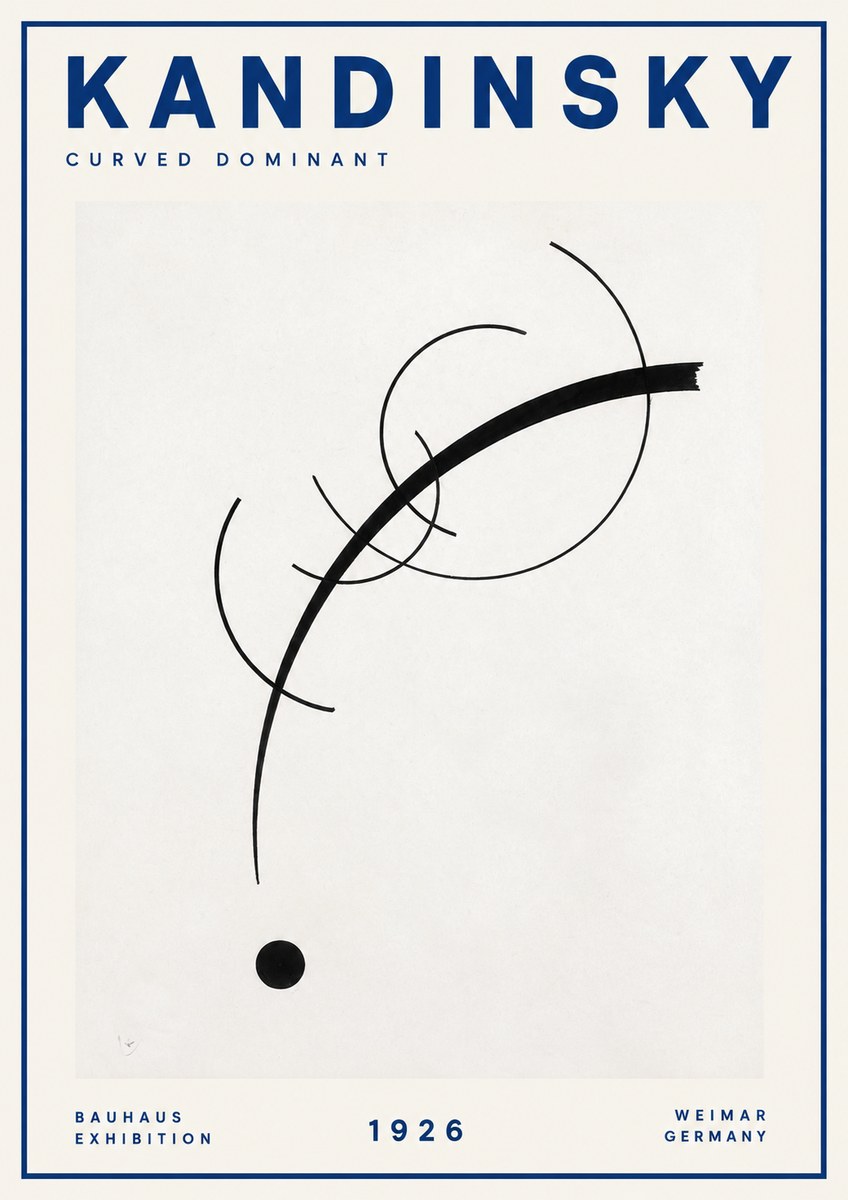 Kandinsky Curved Dominant No2 - Poszter