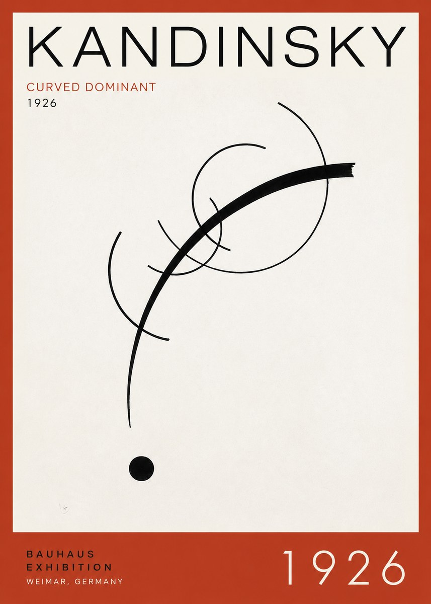 Kandinsky Curved Dominant No3 - Poszter