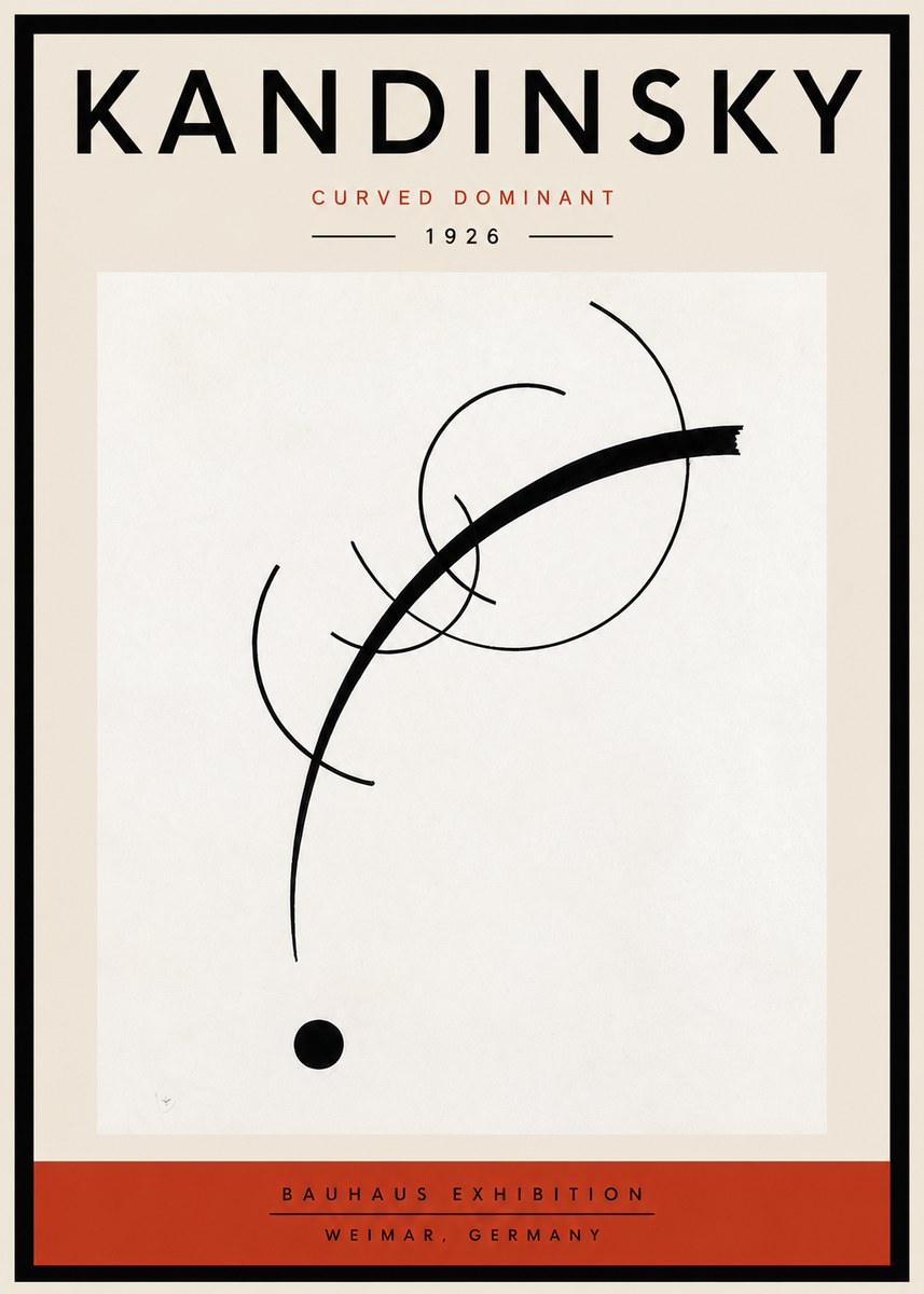 Kandinsky Curved Dominant No6 - Poszter