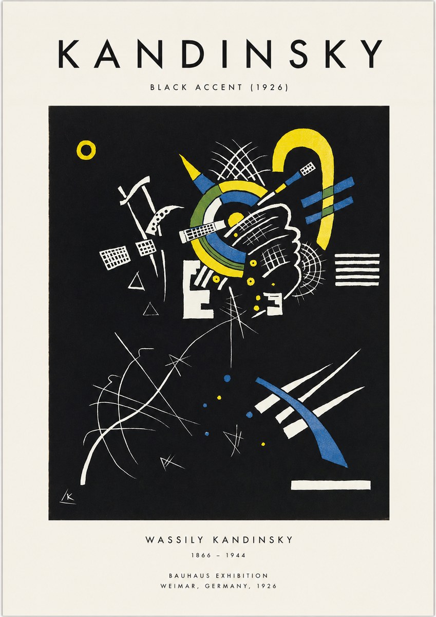 Kandinsky Black Accent (1926) No1 - Poszter