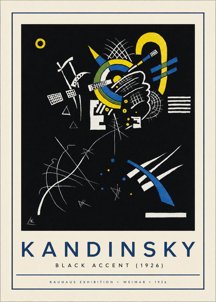 Kandinsky Black Accent (1926) No2 - Poszter