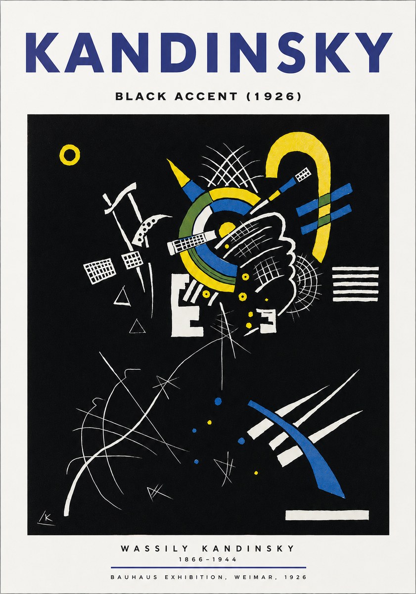 Kandinsky Black Accent (1926) No4 - Poszter