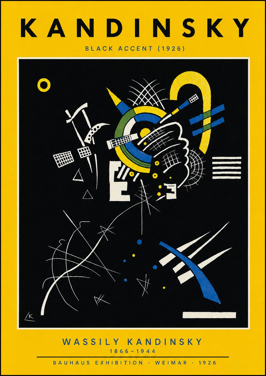 Kandinsky Black Accent (1926) No5 - Poszter