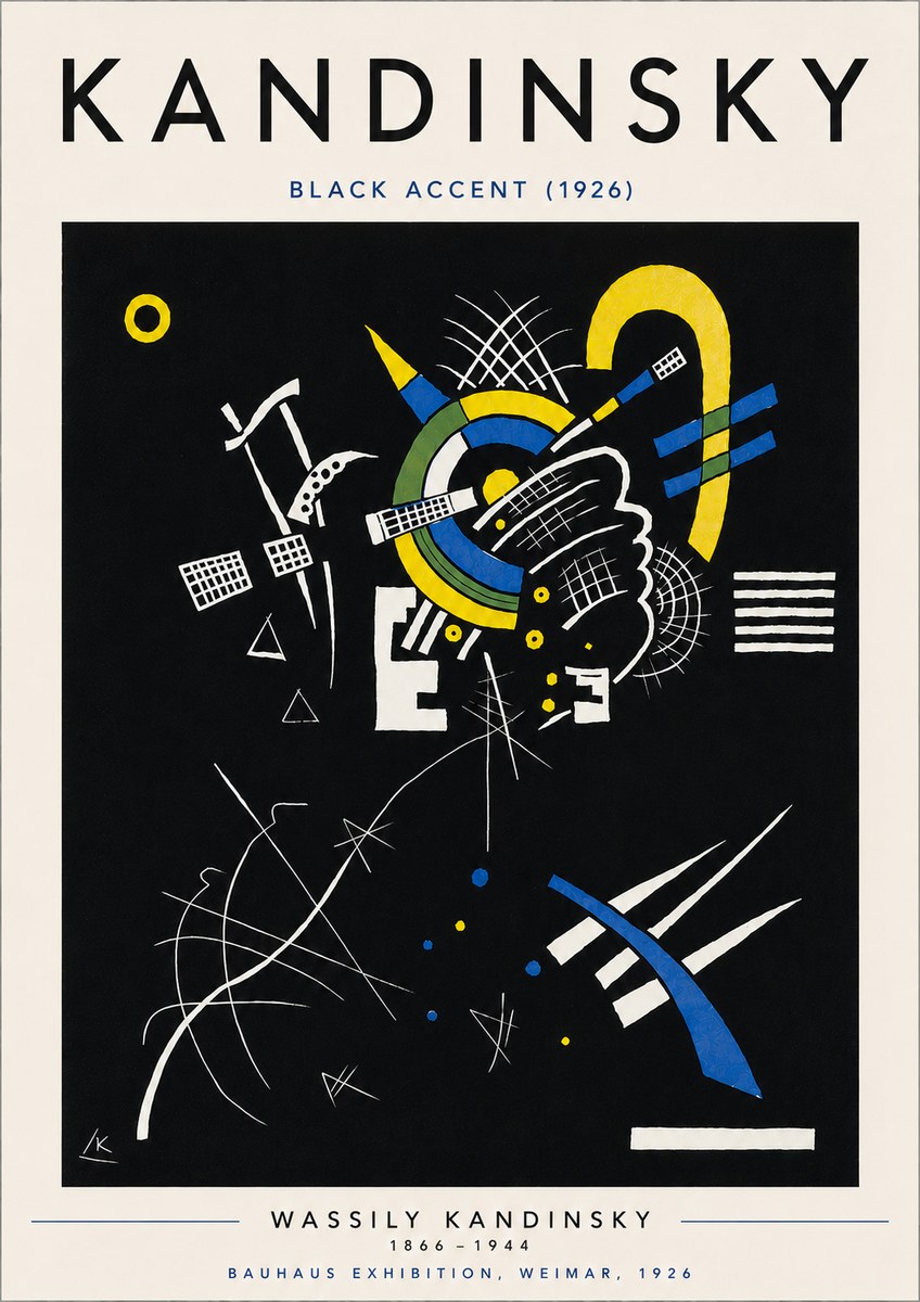 Kandinsky Black Accent (1926) No6 - Poszter