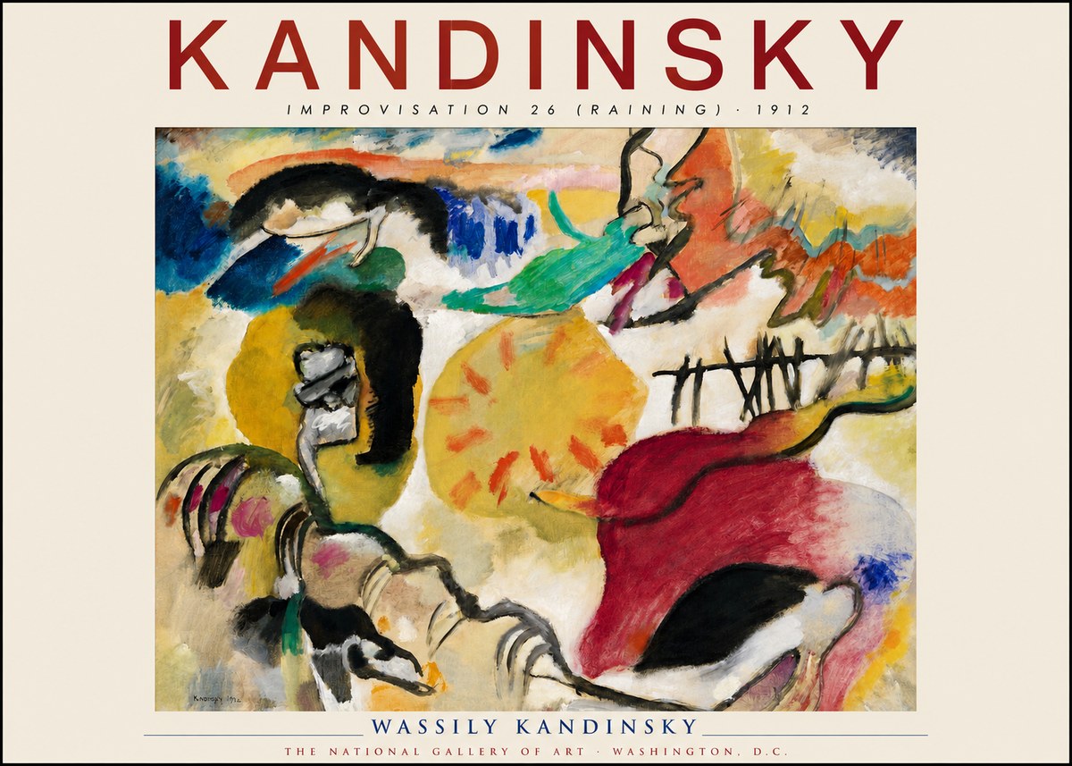 Kandinsky Improvisation 26 (Raining) No2 - Poszter