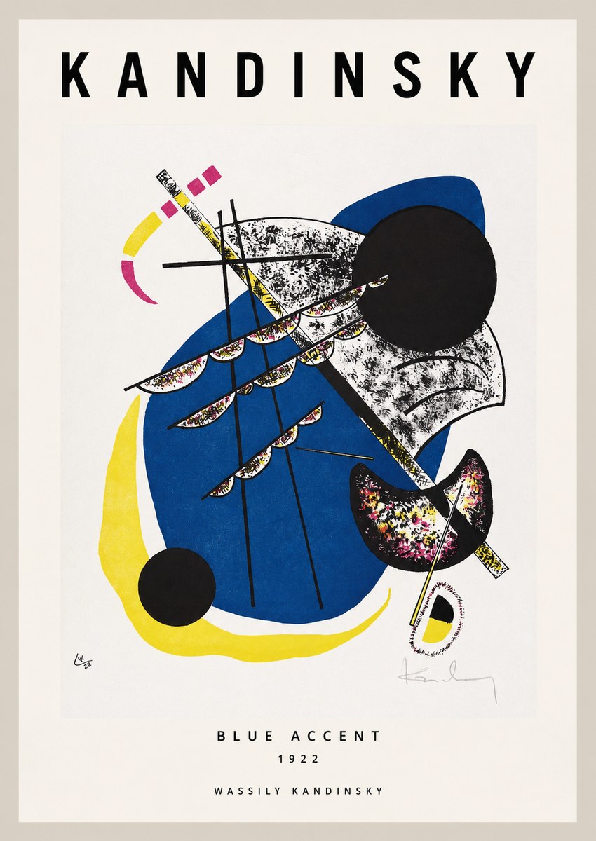 Kandinsky Blue Accent No1 - Poszter