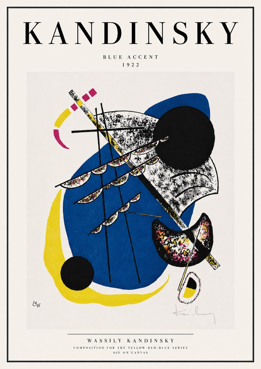 Kandinsky Blue Accent No4 - Poszter