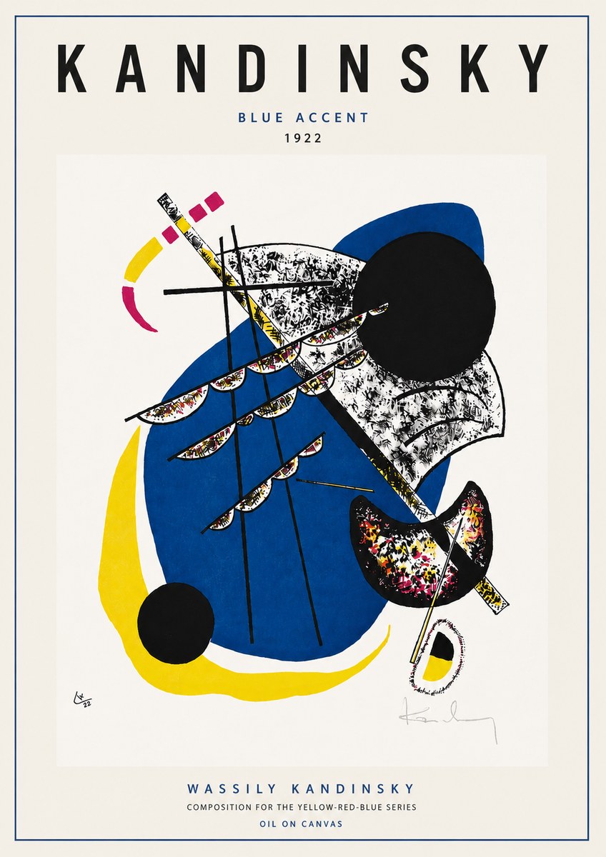 Kandinsky Blue Accent No6 - Poszter
