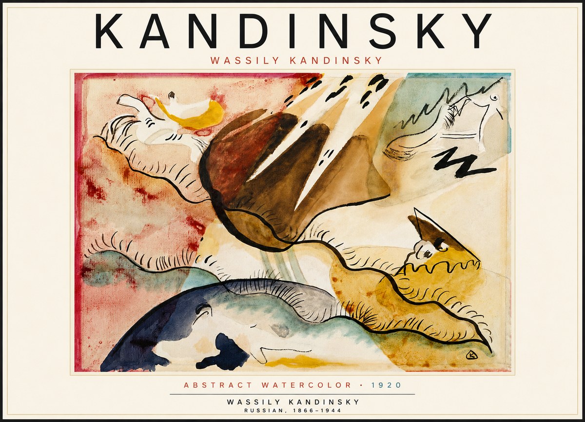 Kandinsky Abstract Watercolor No4 - Poszter