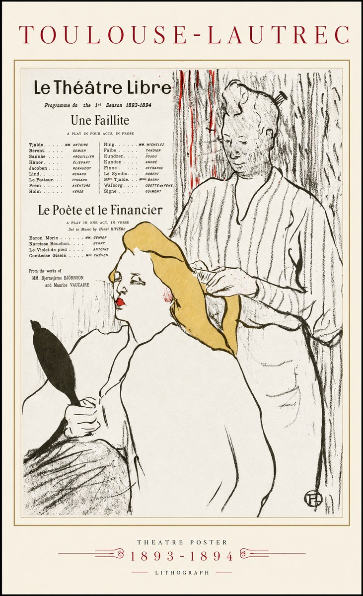 Toulouse-Lautrec Le Théâtre Libre - Une Faillite / Le Poète Et Le Financier No1 - Poszter