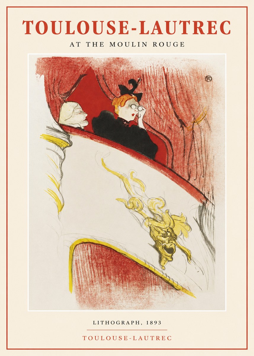 Toulouse-Lautrec At the Moulin Rouge I No1 - Poszter