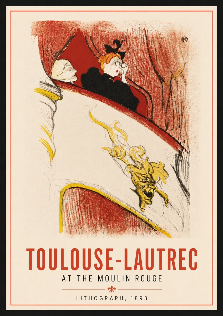 Toulouse-Lautrec At the Moulin Rouge I No6 - Poszter