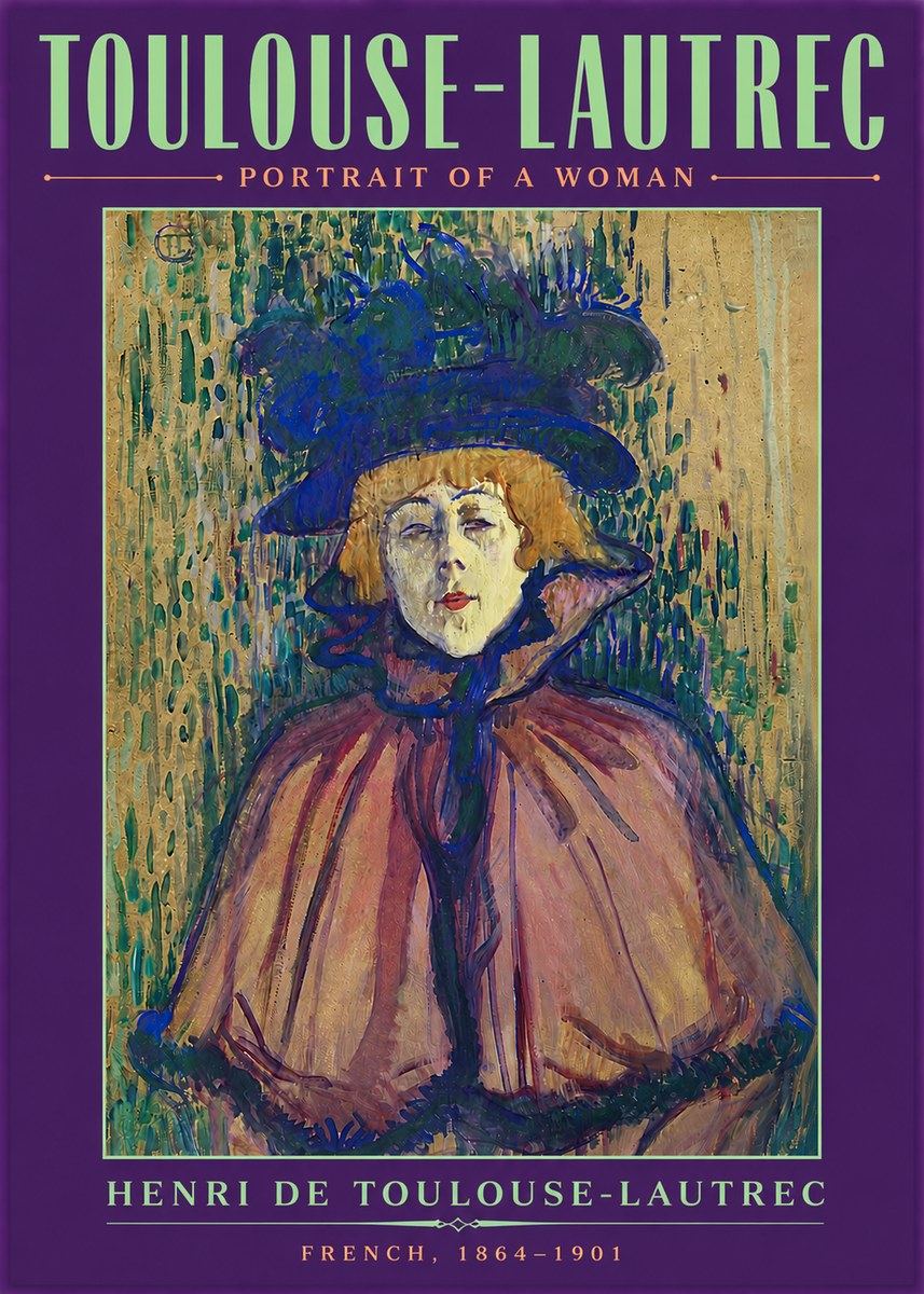 Toulouse-Lautrec Portrait of a Woman I No4 - Poszter