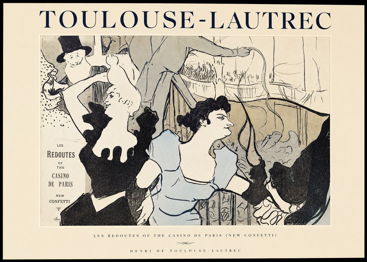 Toulouse-Lautrec Les Redoutes of the Casino De Paris (New Confetti) No1 - Poszter