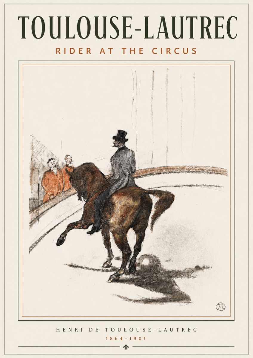 Toulouse-Lautrec Rider at the Circus No4 - Poszter