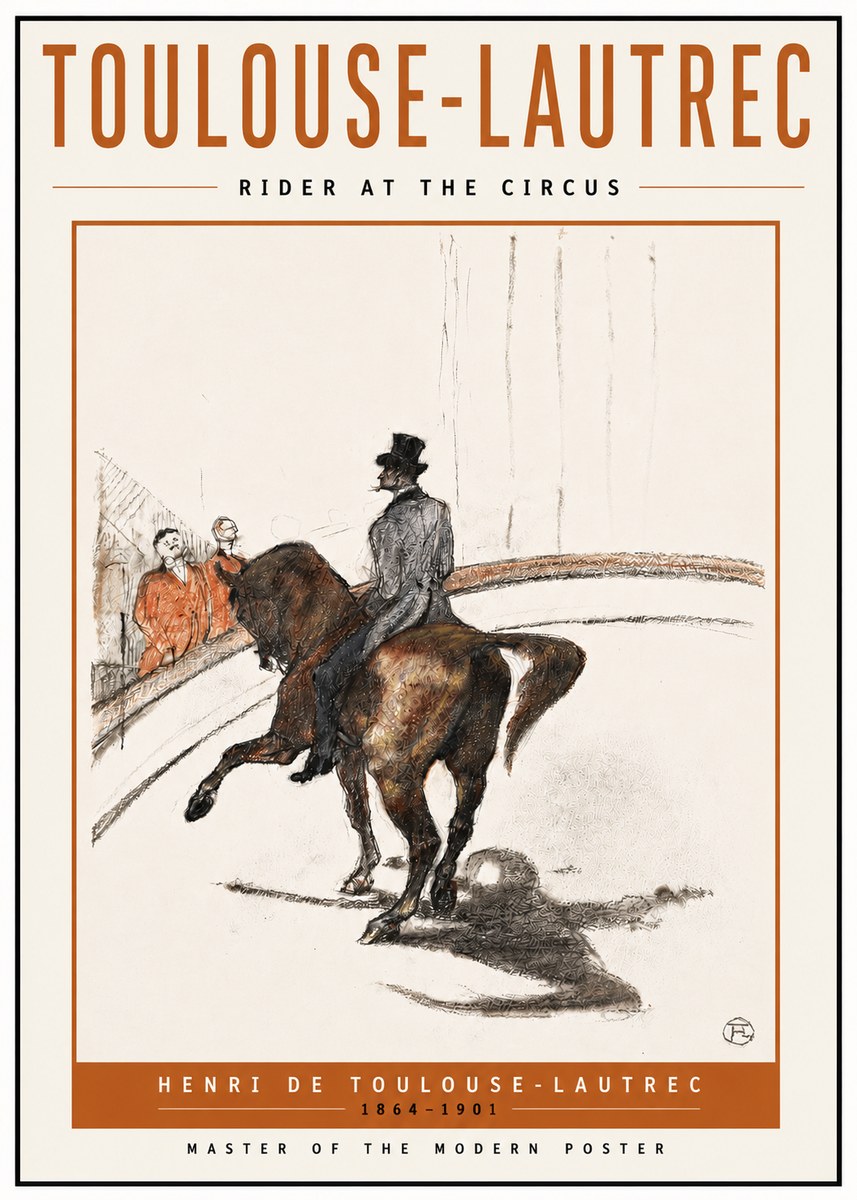 Toulouse-Lautrec Rider at the Circus No5 - Poszter